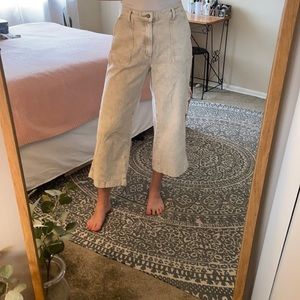 High rise wide leg jeans